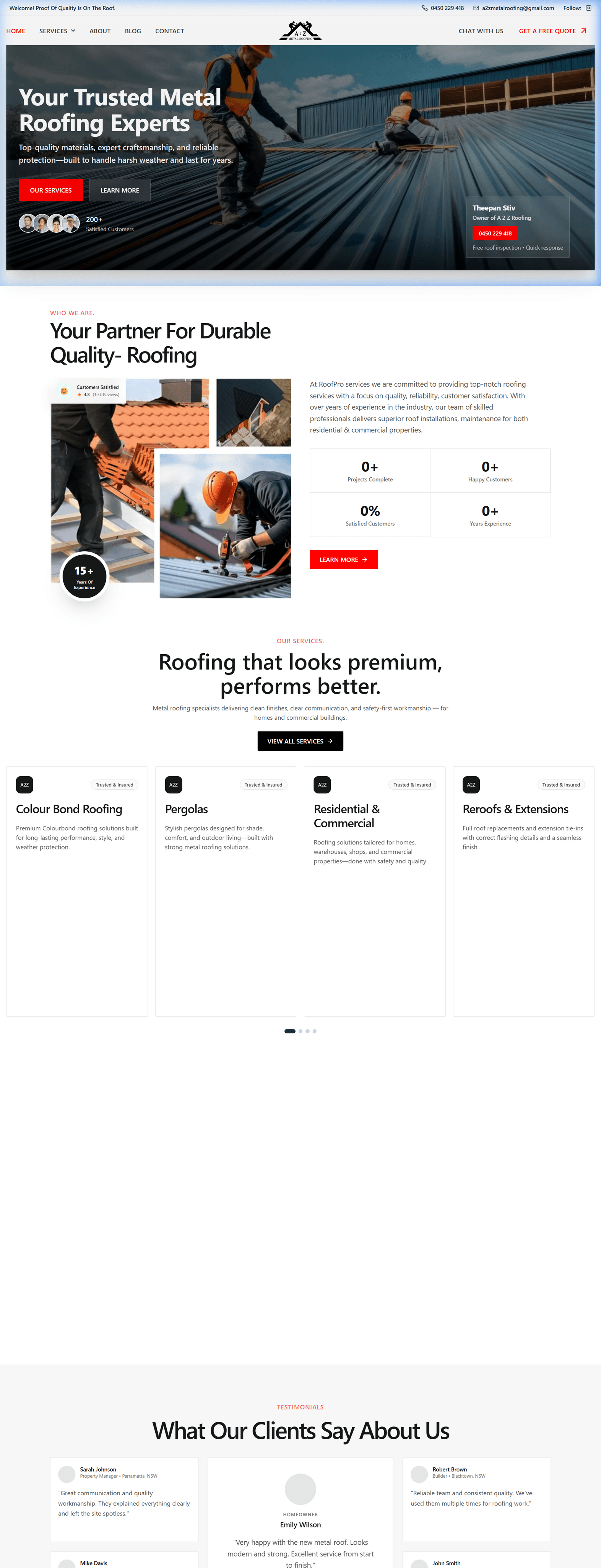 A2Z Metal Roofing case study